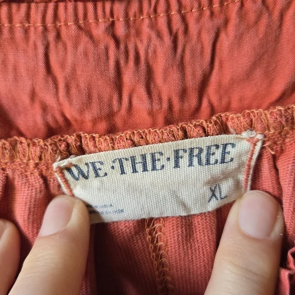 We The Free Ruffled Coral Blouse, Sz XL - Picture 2 of 4